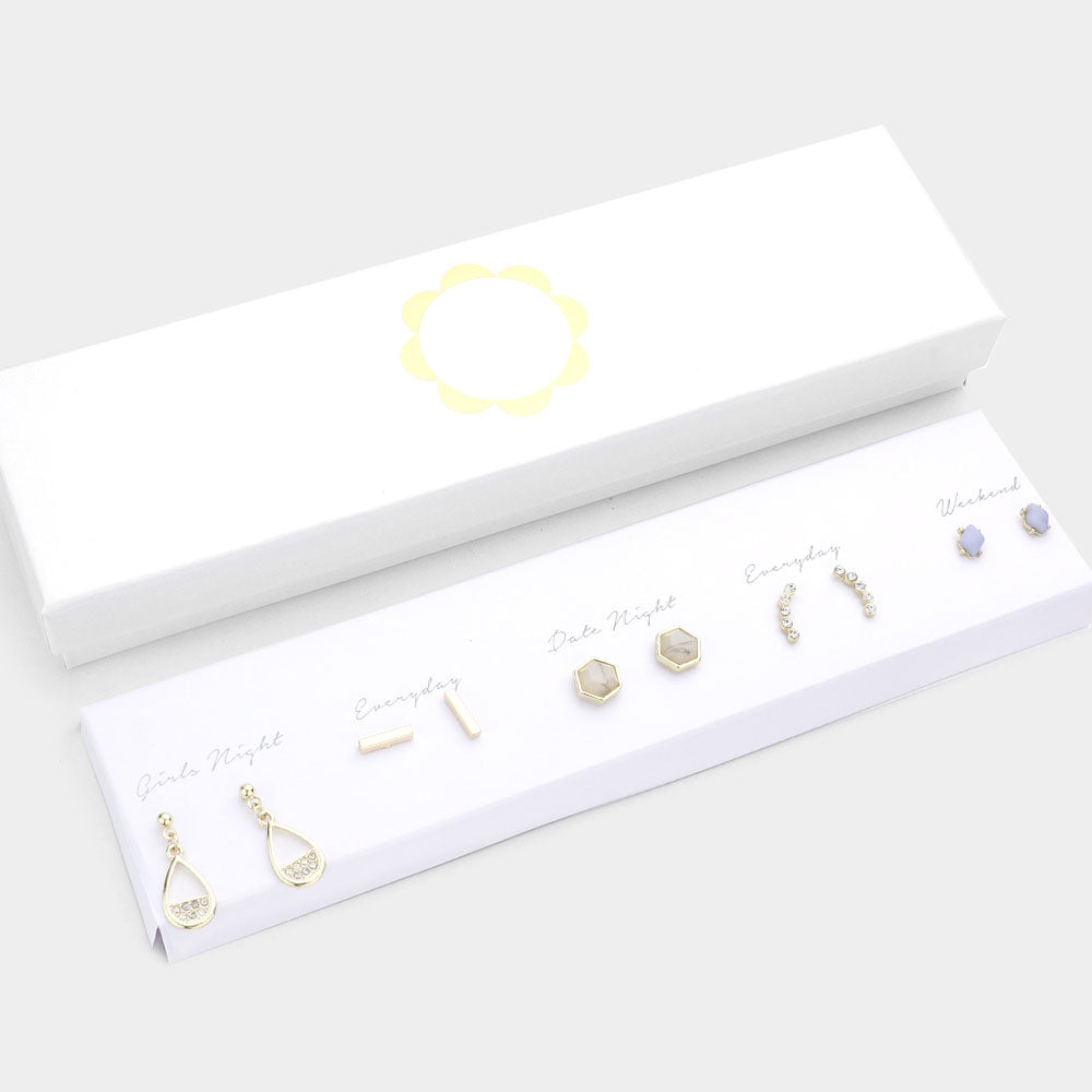 Dainty Earring Box Set - Enjoy The Little Things