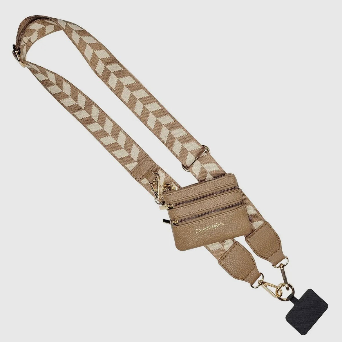 Clip & Go Crossbody Strap w/ Zippered Pouch - Multi Colors