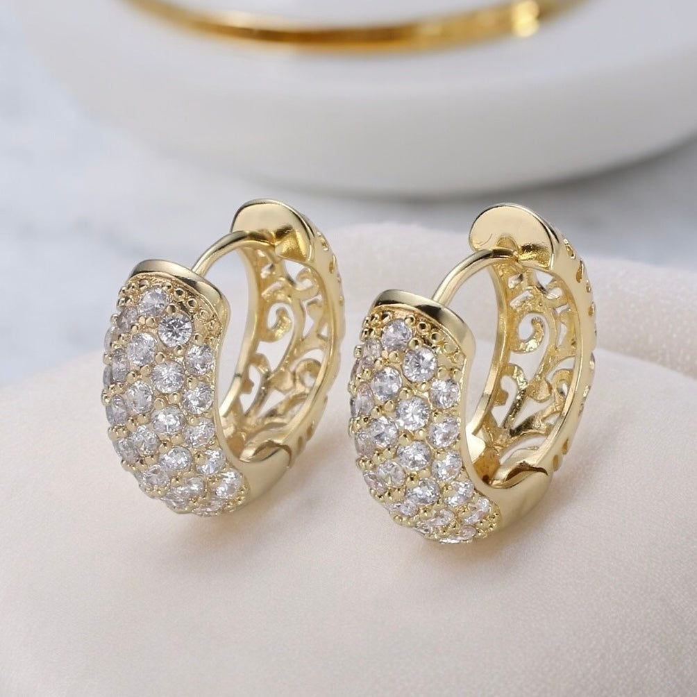 Gold Huggie hoop earrings