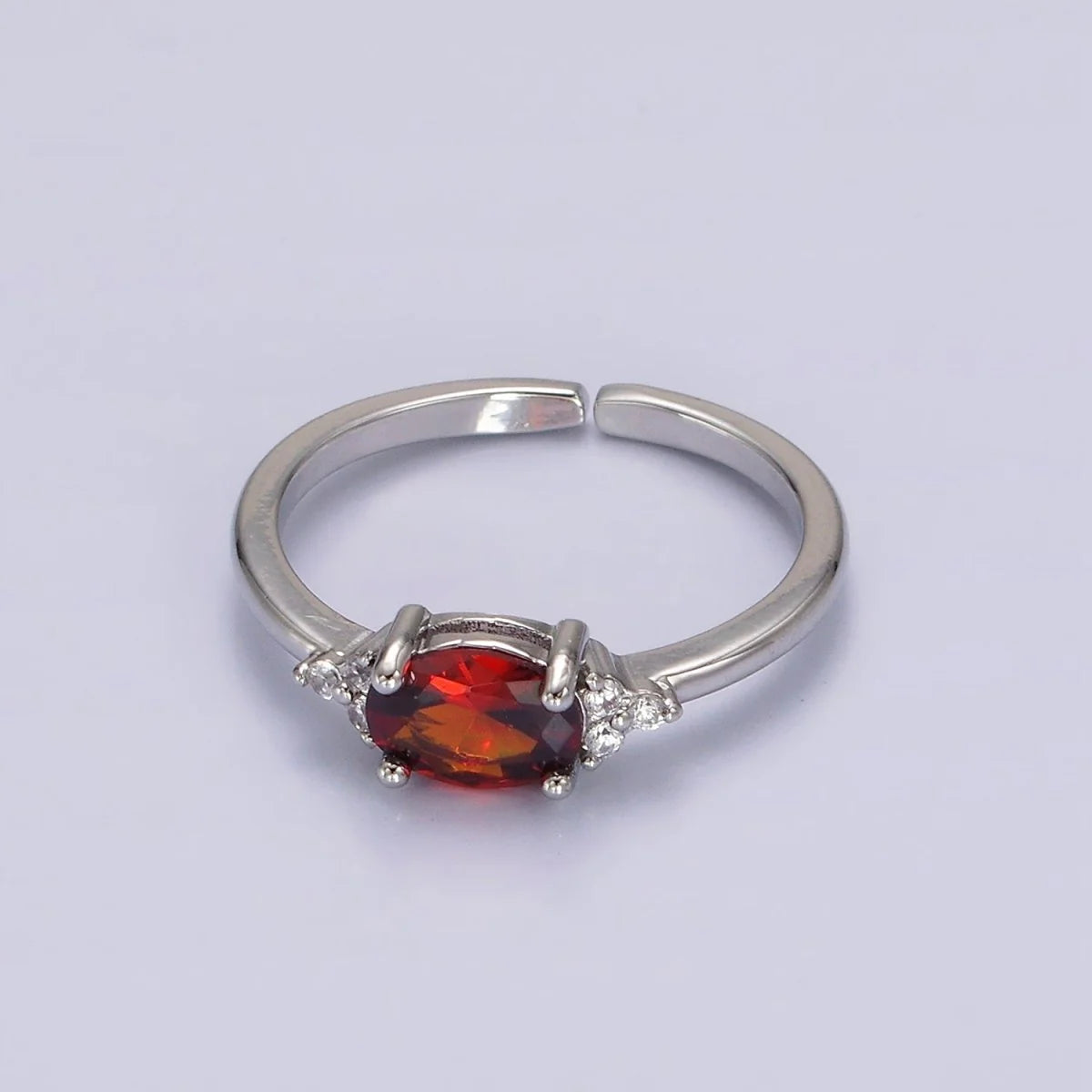 Adjustable Solitaire Birthstone Ring