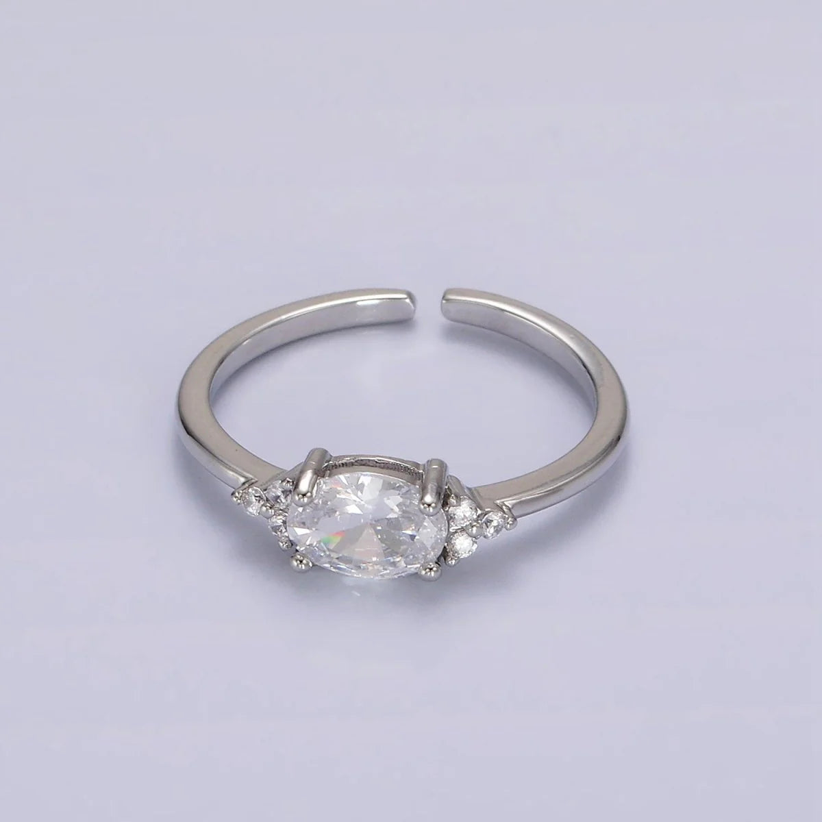 Adjustable Solitaire Birthstone Ring