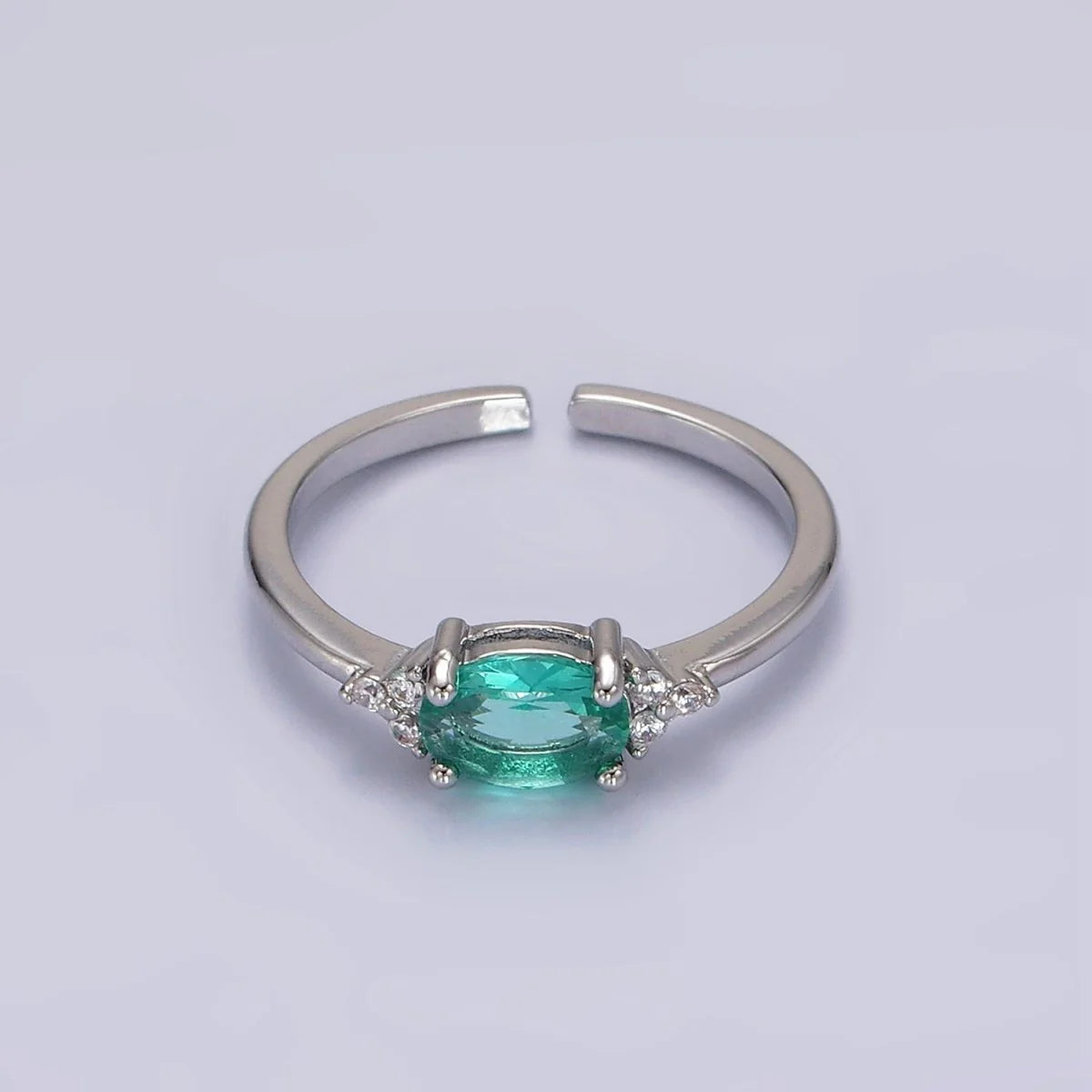 Adjustable Solitaire Birthstone Ring