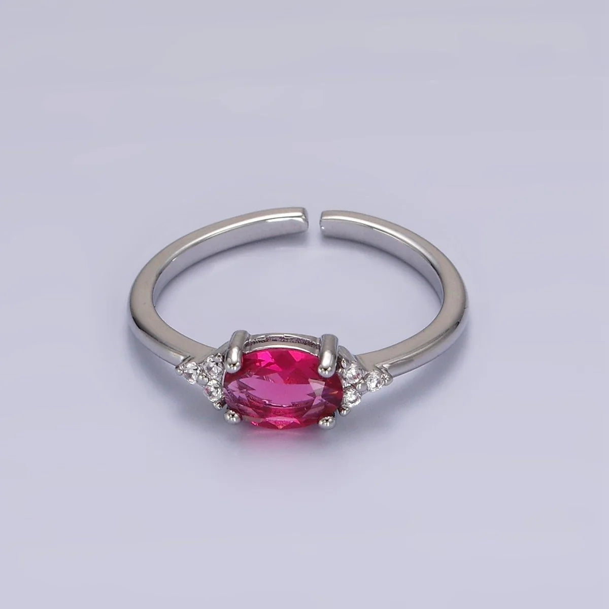 Adjustable Solitaire Birthstone Ring
