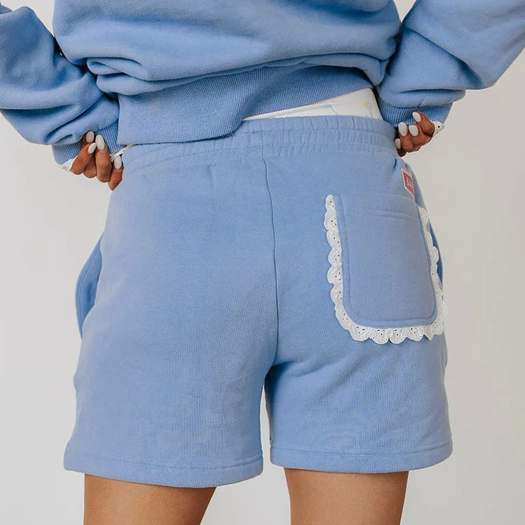 Ampersand Avenue Comfort Zone Shorts - Blue Lace