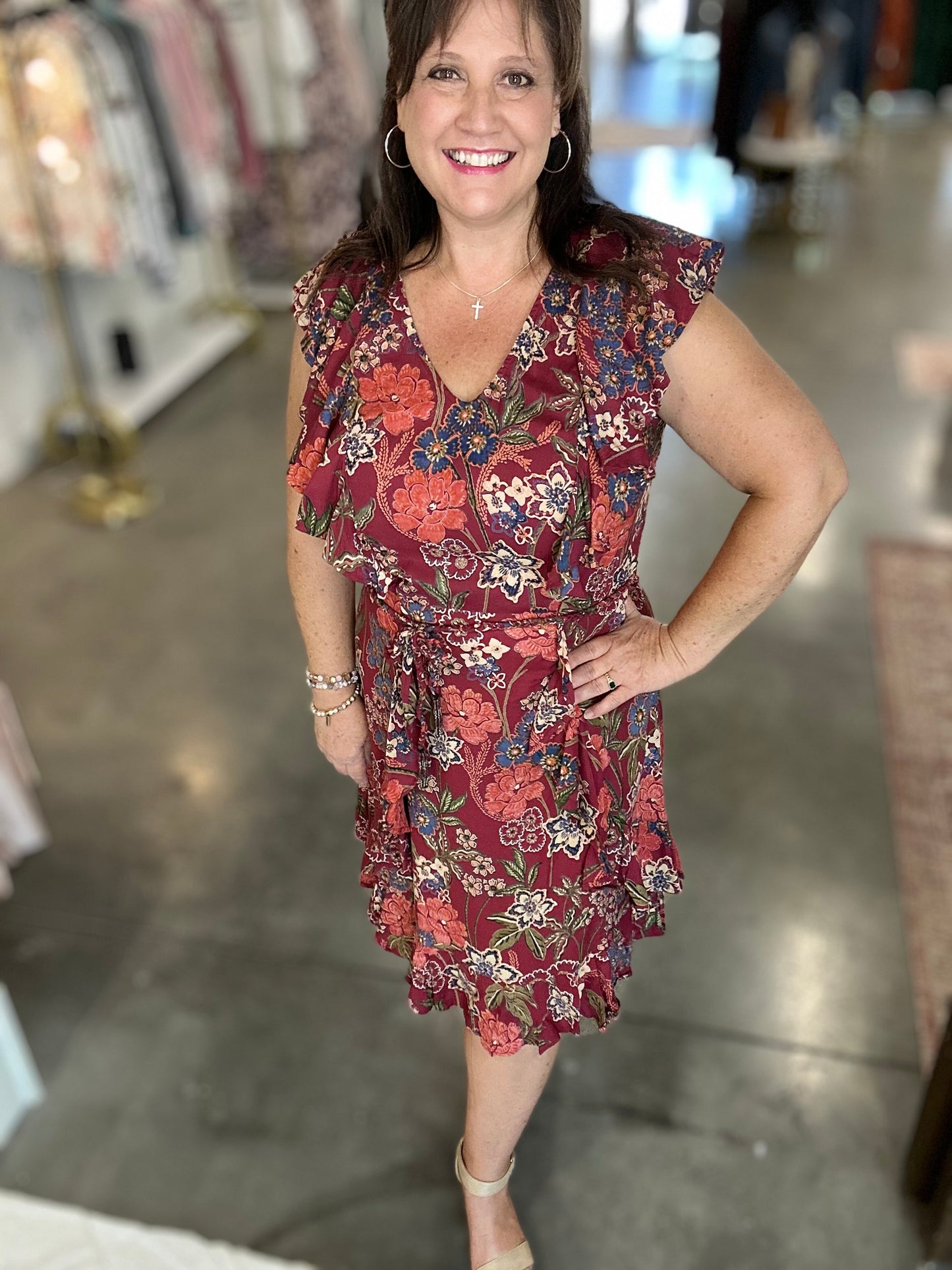 Feona Ruffled Floral Dress