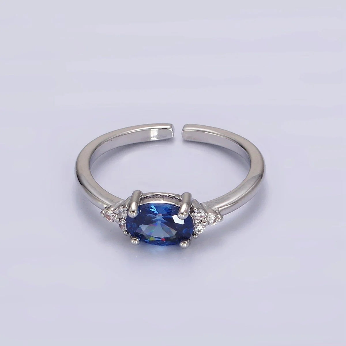 Adjustable Solitaire Birthstone Ring