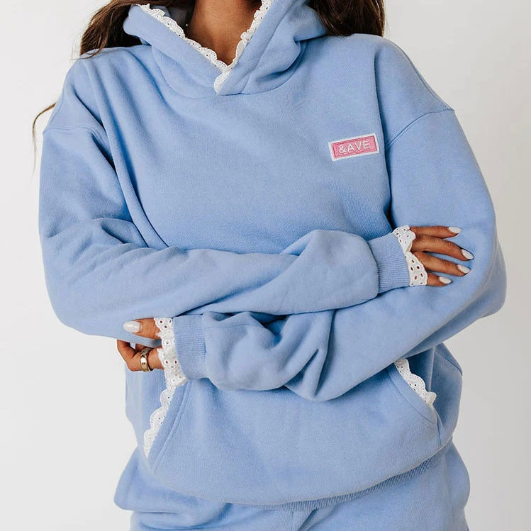 Ampersand Avenue Comfort Zone Hoodie Blue Lace