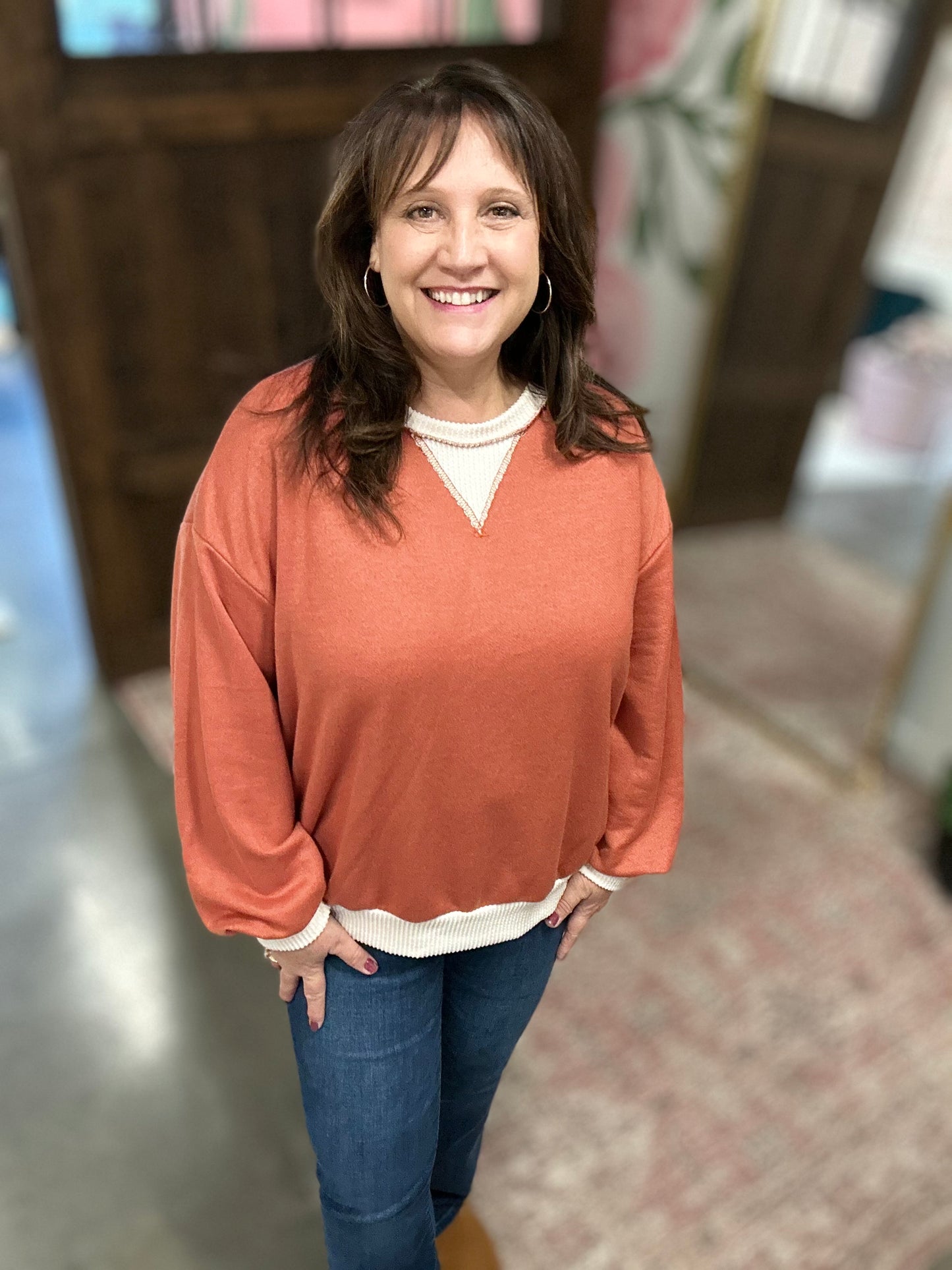 Rust French Terry Sweatshirt