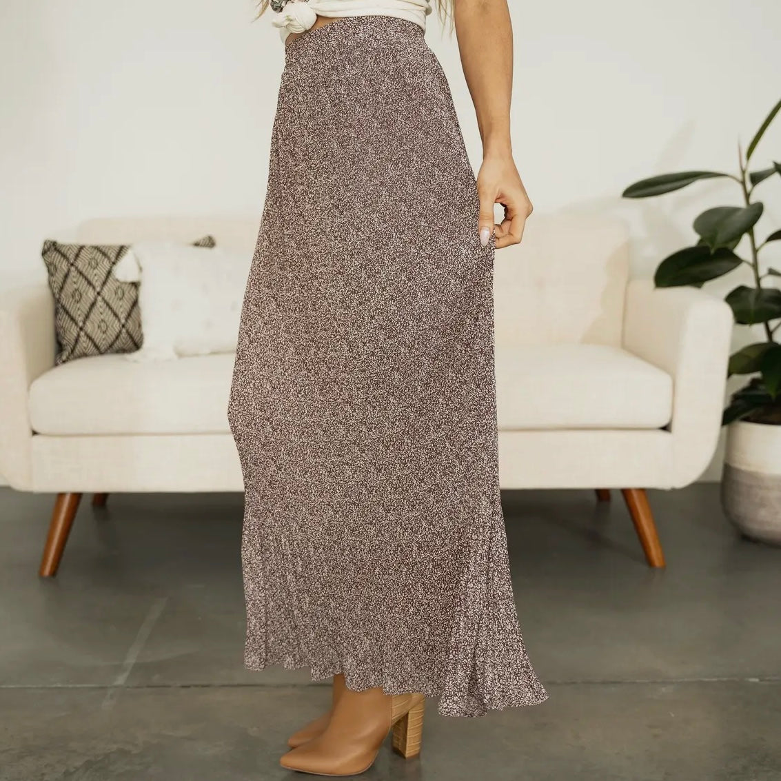 Brown Charlie Floral Skirt
