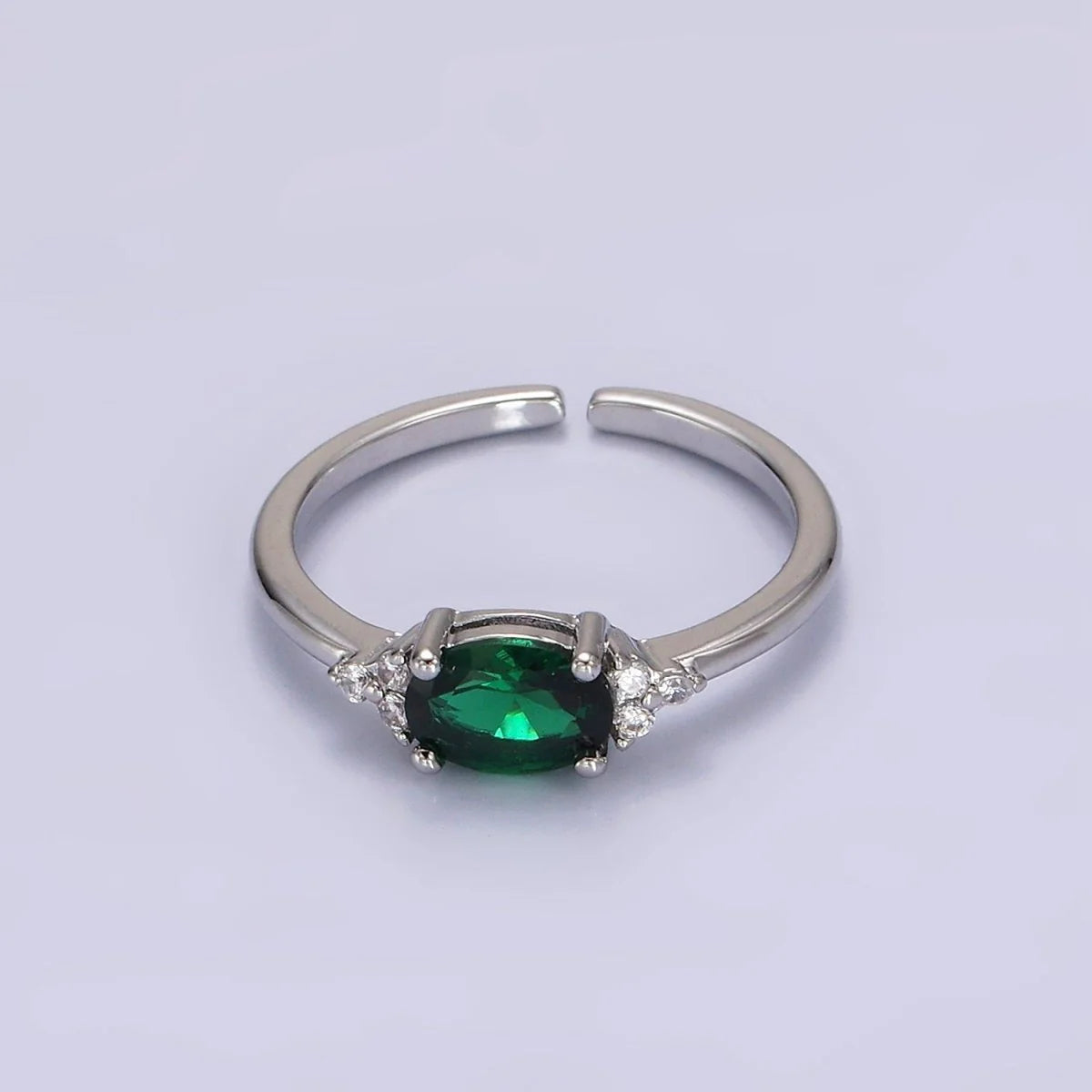 Adjustable Solitaire Birthstone Ring