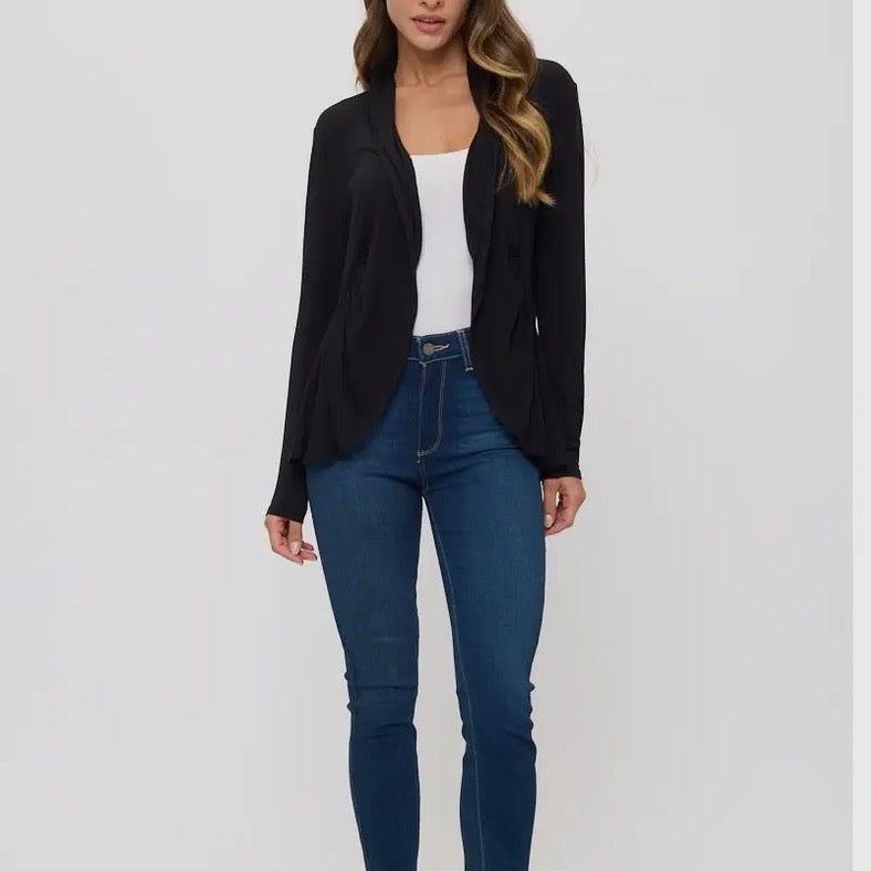 Black High Low Cardigan
