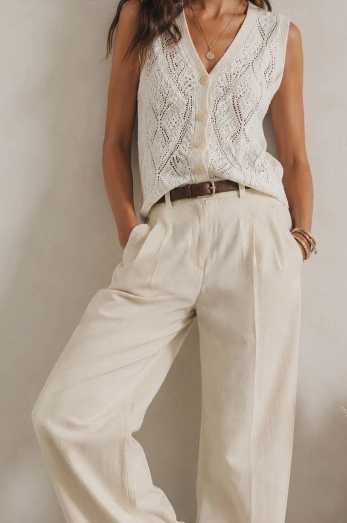 Pacific Pointelle Vest
