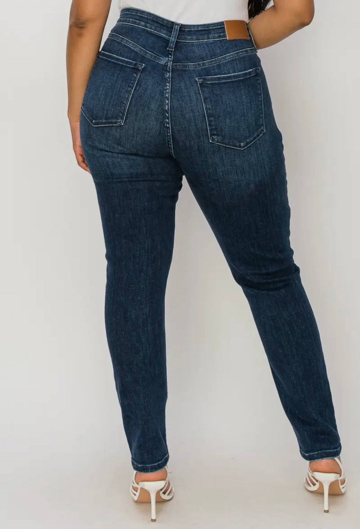 Plus Size High Rise Skinny Jeans | Dark