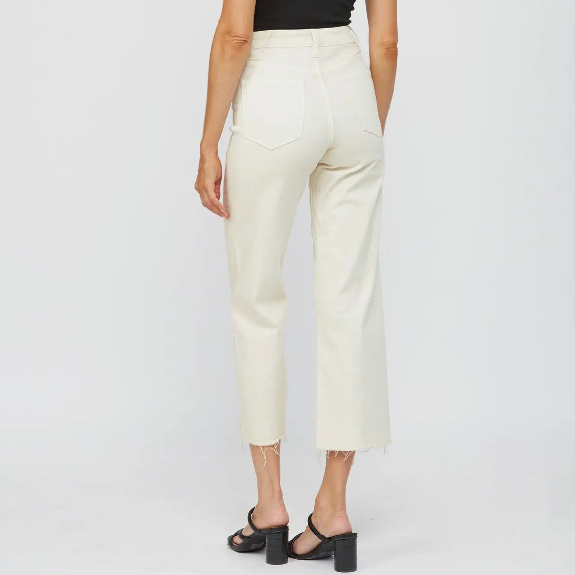 Mica Chromatic High Rise Wide Crop - Whitecap Gray