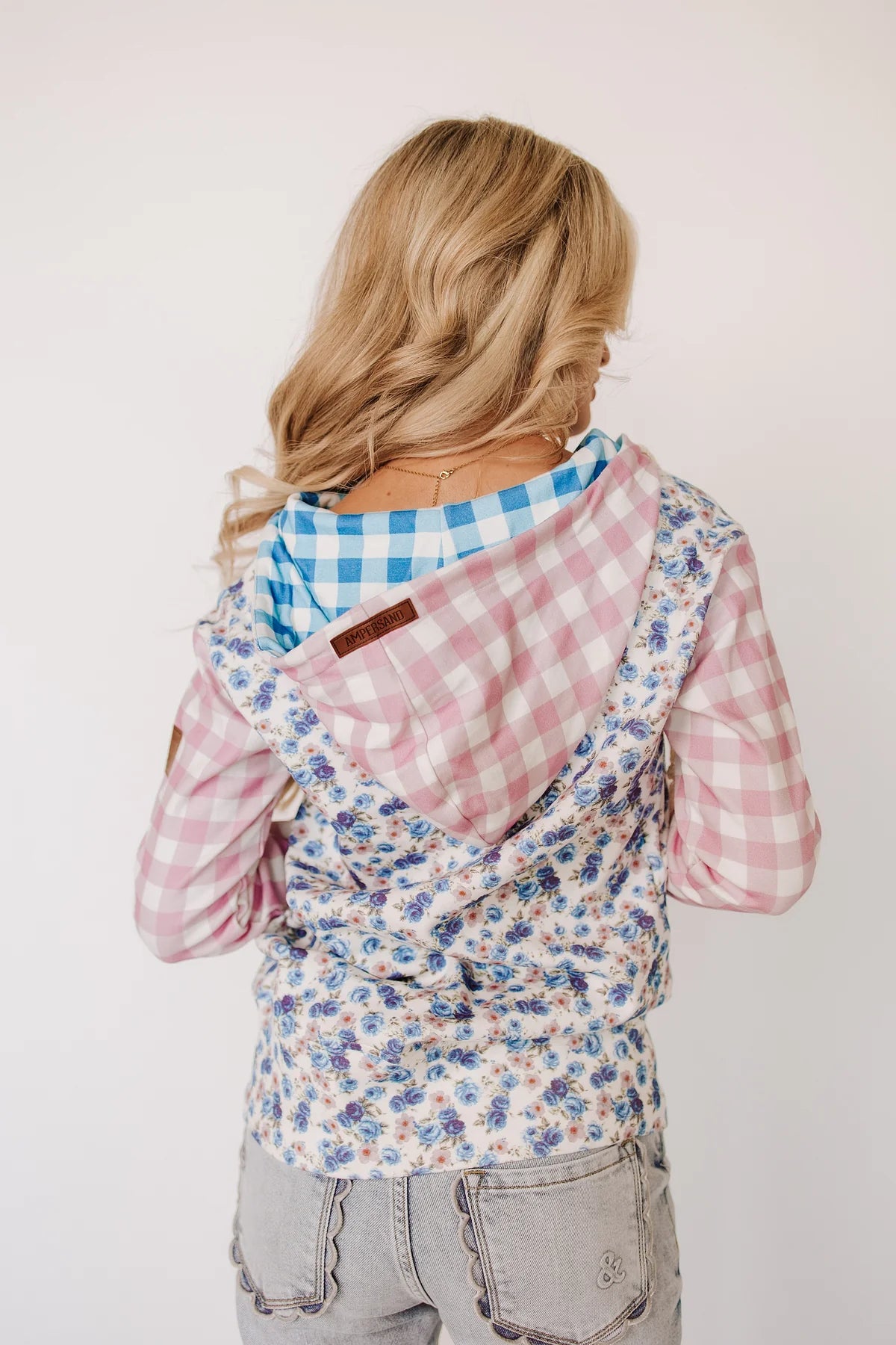 Ampersand Avenue FullZip Sweatshirt - Gingham Garden