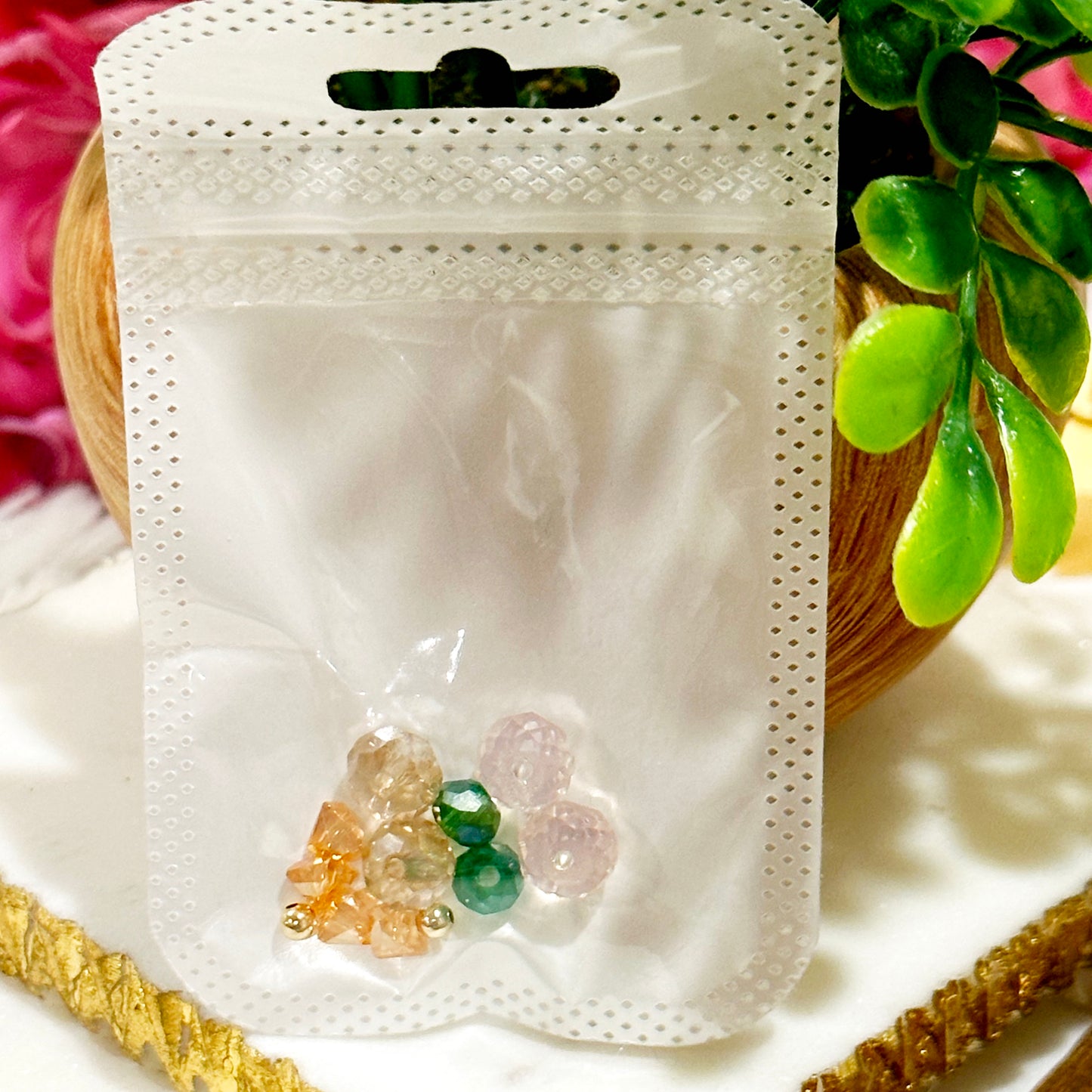 Gold filled hoops with bead packet
