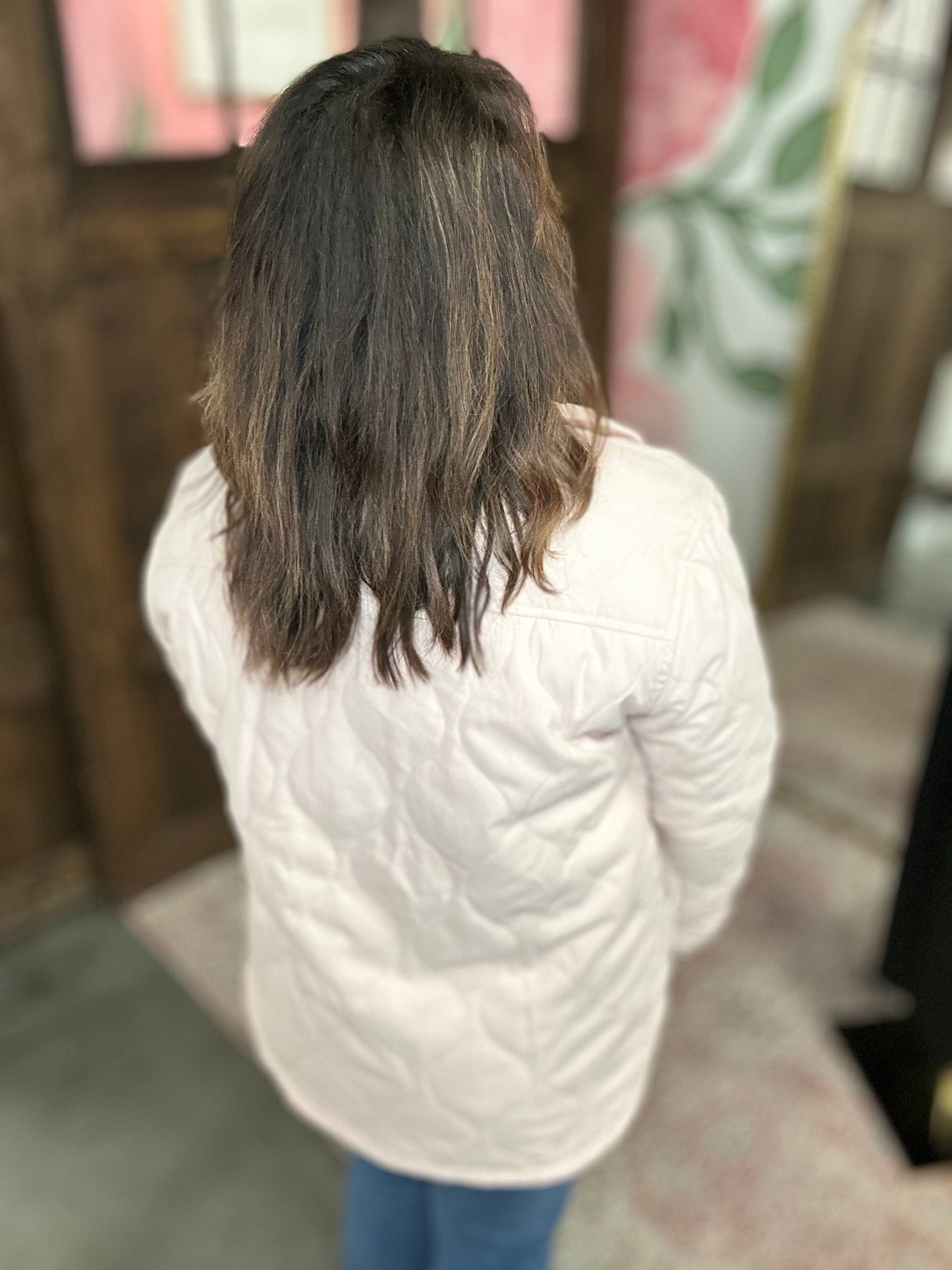 Blush Pink Quilted Jacket