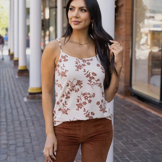 Floral Scoop Neck Cami