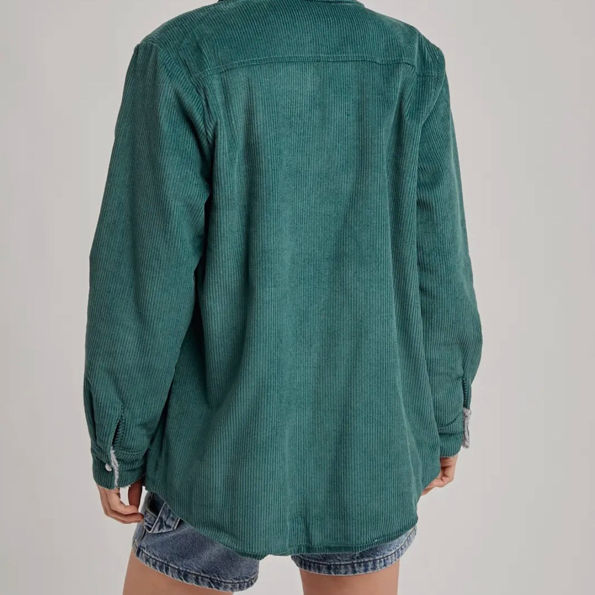 Peacock Corduroy Sherpa Jacket