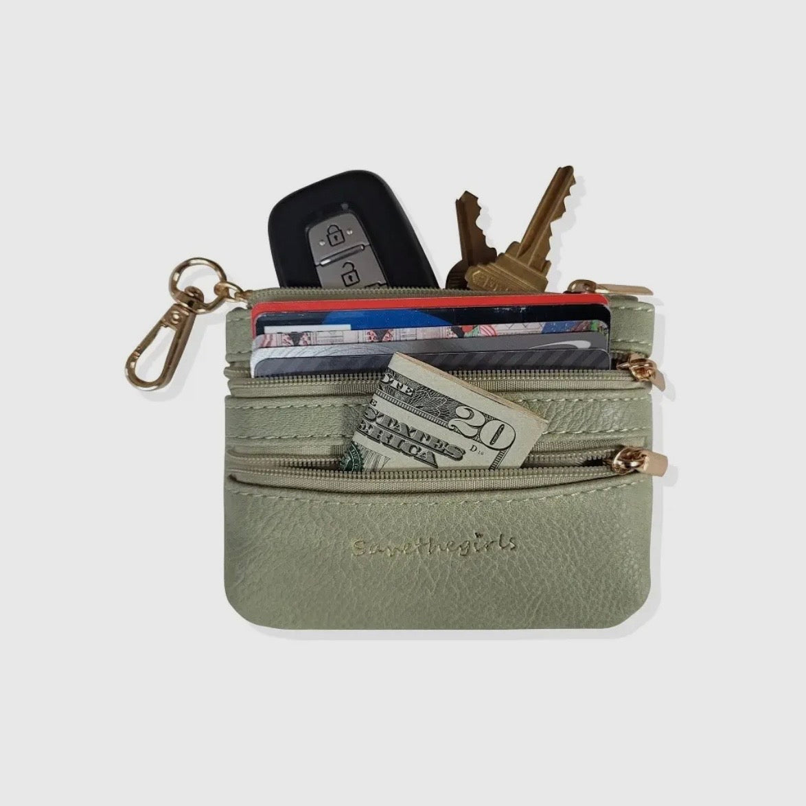 Clip & Go Crossbody Strap w/ Zippered Pouch - Multi Colors