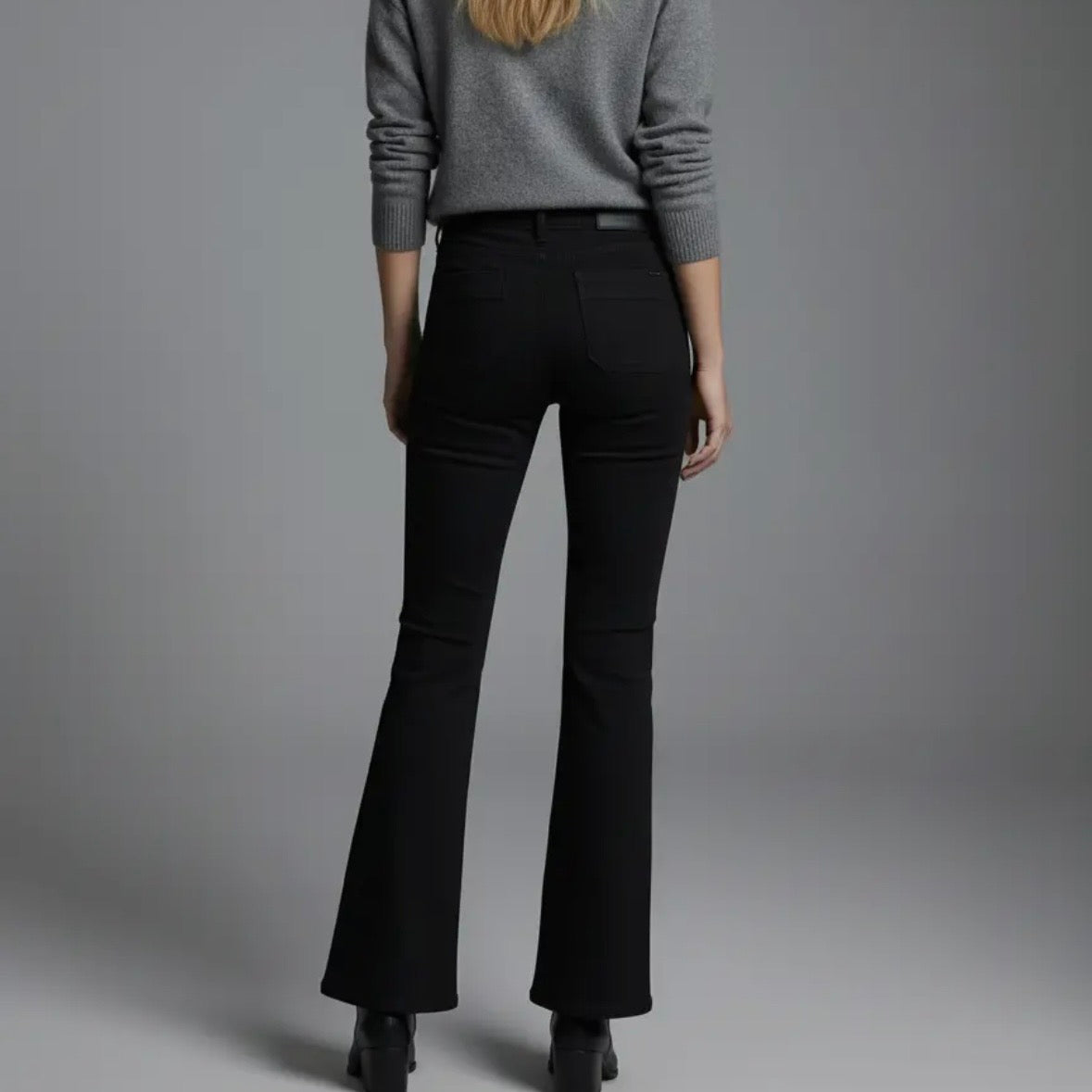 Black Tummy Control High Rise Bootcut Jeans