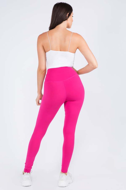 Fuchsia women’s high rise leggings