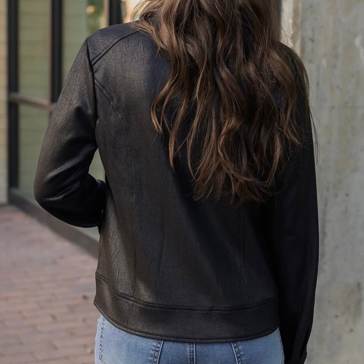 Black Faux Leather Jacket