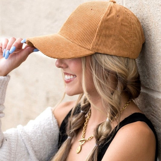 Corduroy Boyfriend Ball Cap