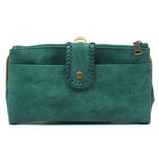 Emerald crossbody clutch cell phone wallet