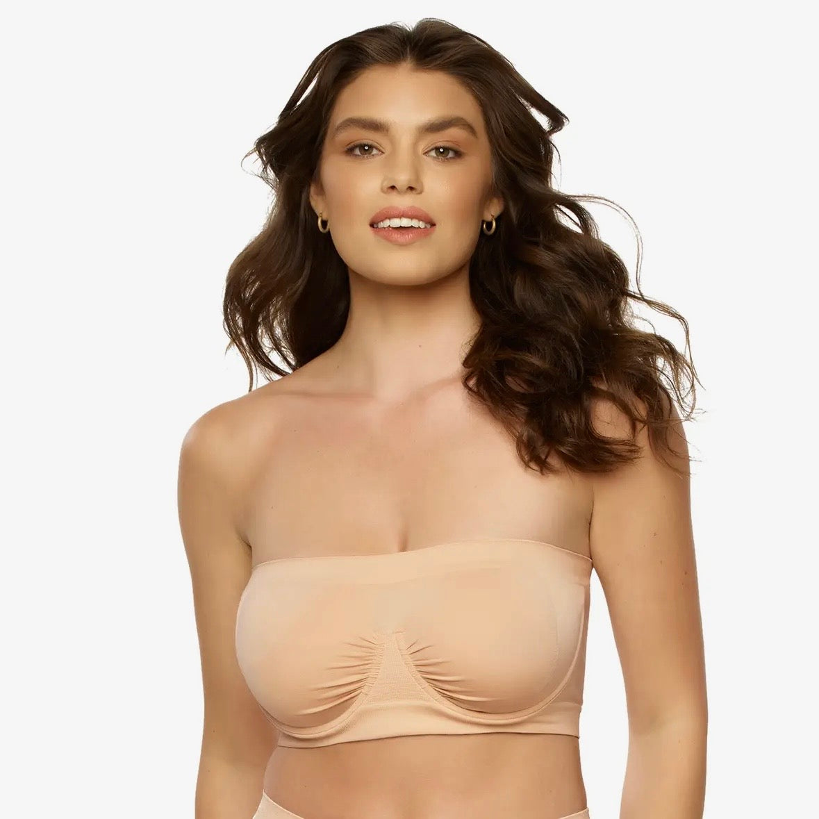 Body Smooth Seamless Underwire Bandeau Bra - Cameo Rose