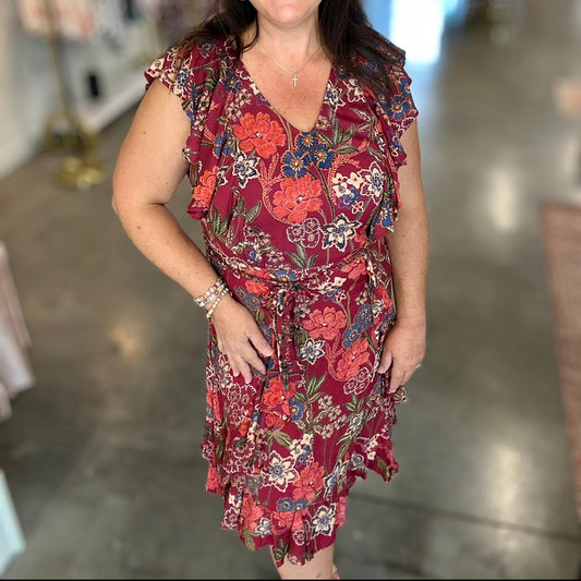 Feona Ruffled Floral Dress