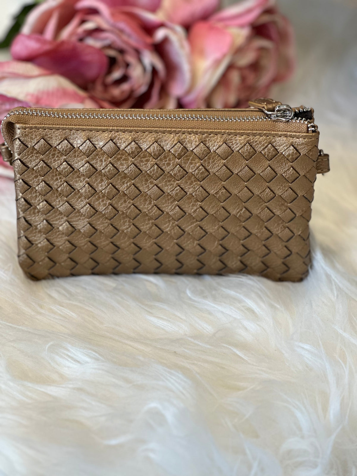 Woven Wristlet w/ Shoulder Strap