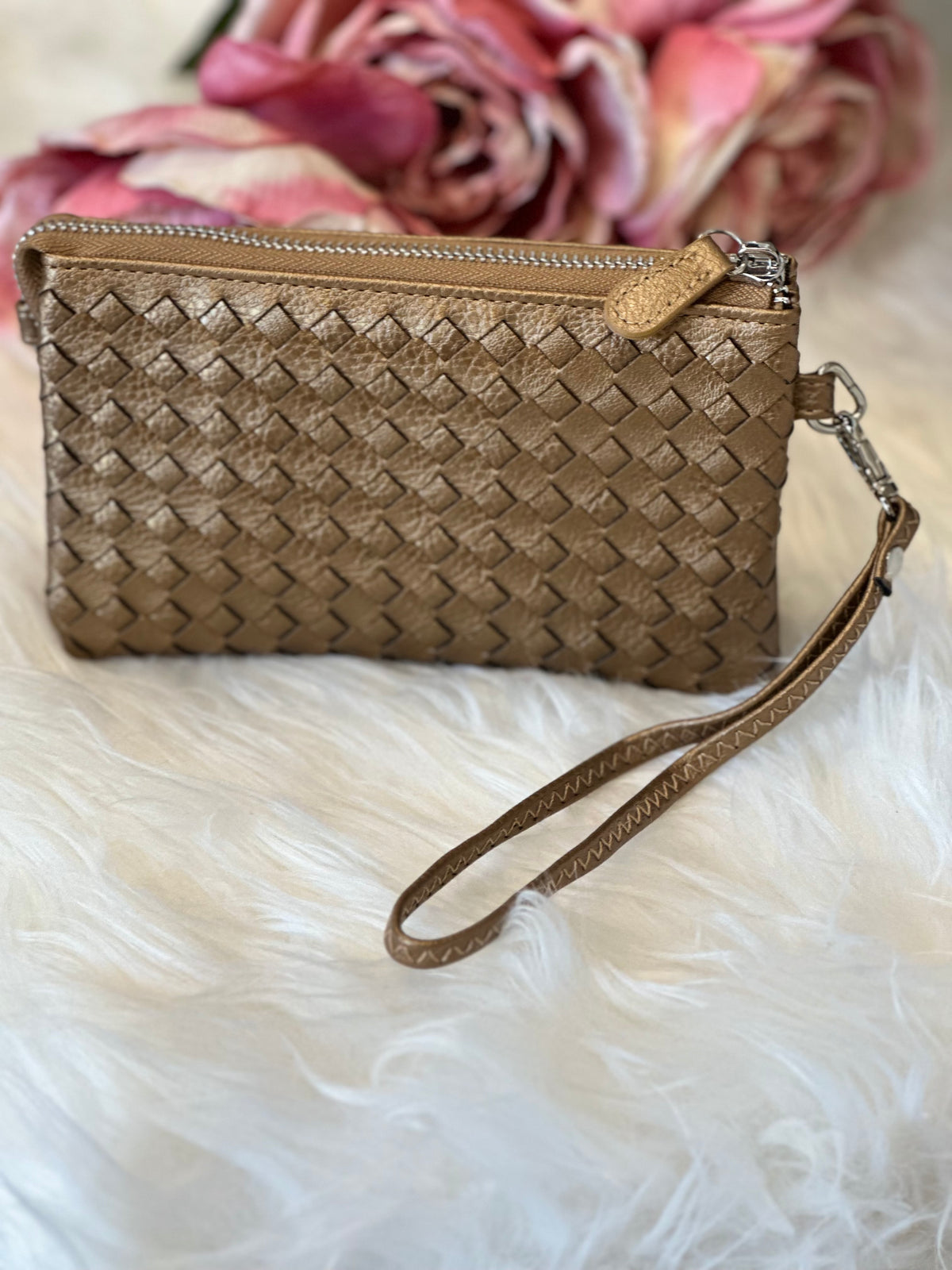 Woven Wristlet w/ Shoulder Strap