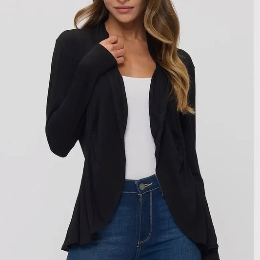 Black High Low Cardigan