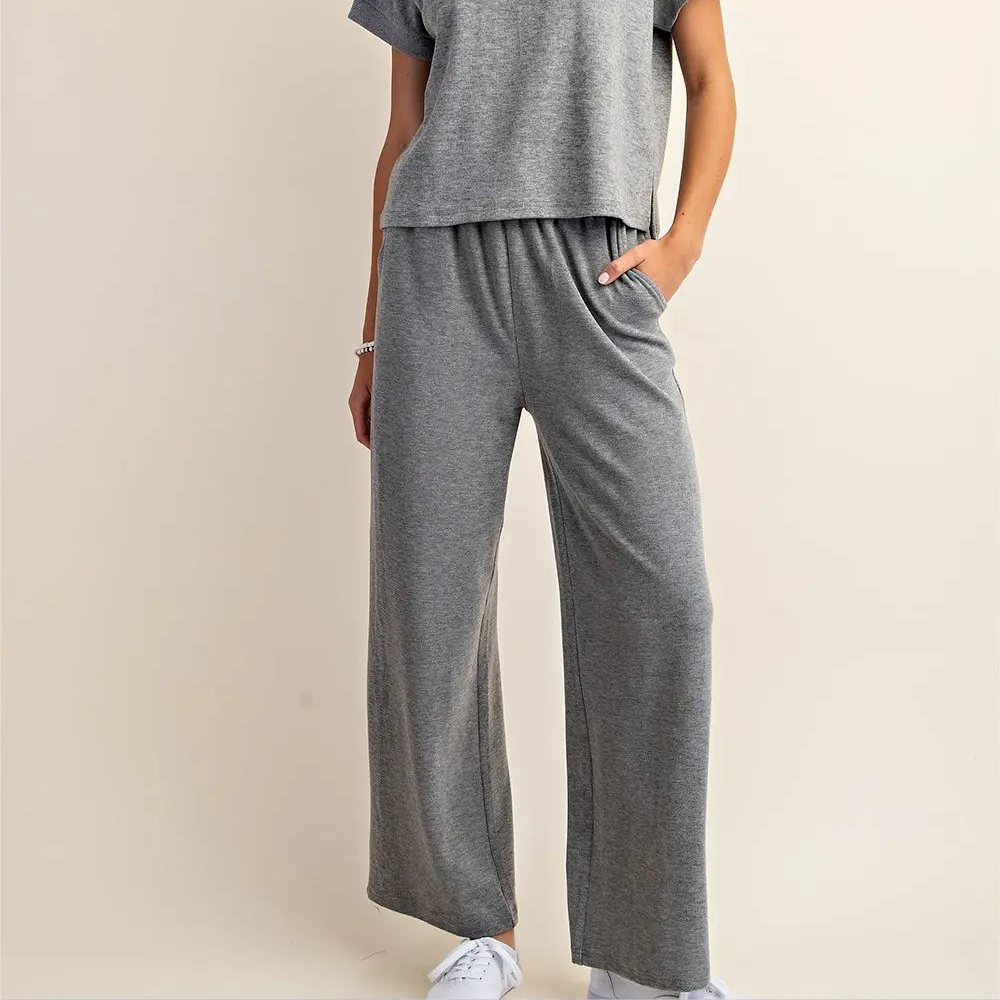 Grey Short Sleeve Knit Shirt
