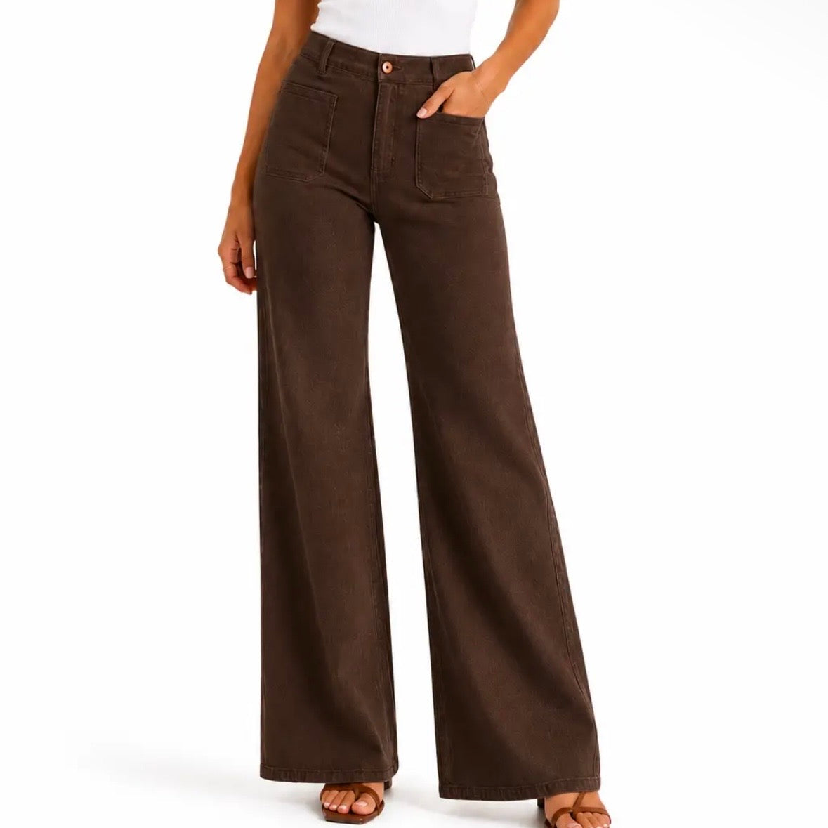 Luxe Wide Leg Jean w/ Patch Pockets