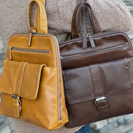 Verona Wax Oil Cowhide Leather Backpack