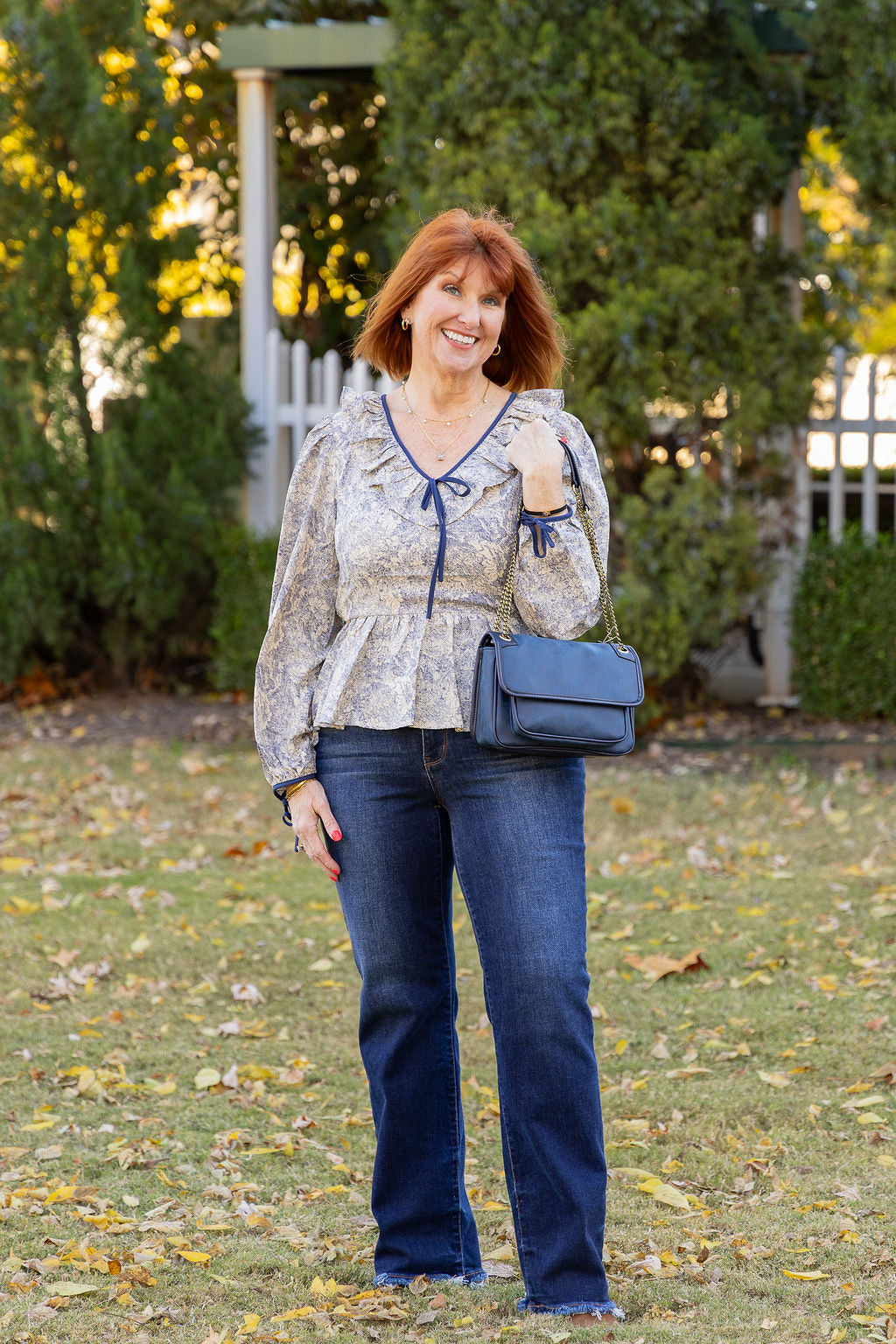 Indigo Babydoll Blouse