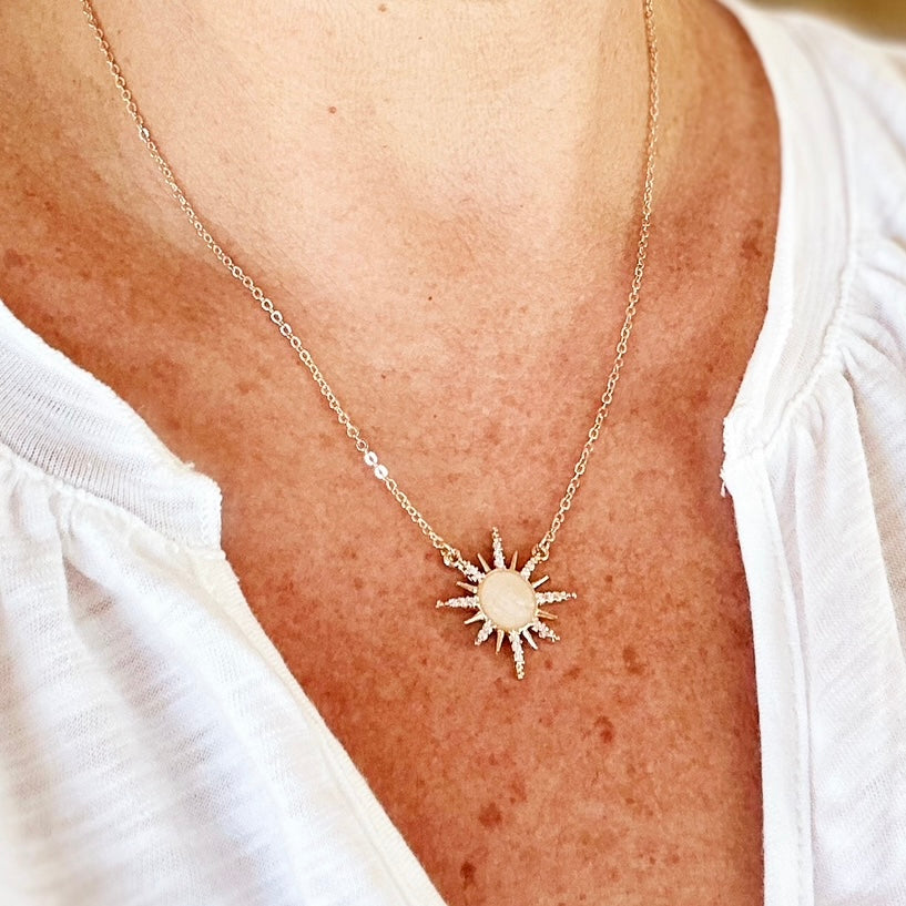 Gold filled sun necklace