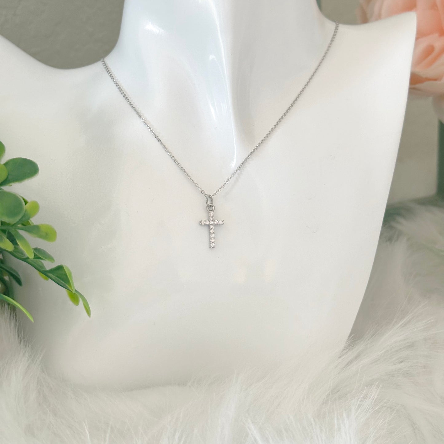 Jianna Silver Cross Necklace