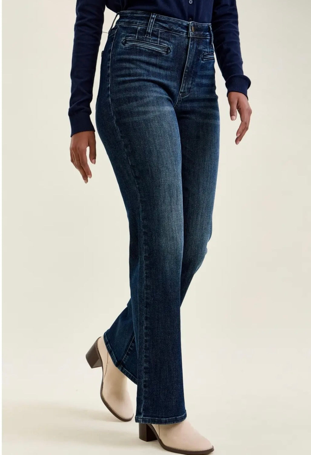 High Waist Tummy Control Boot Cut Jeans