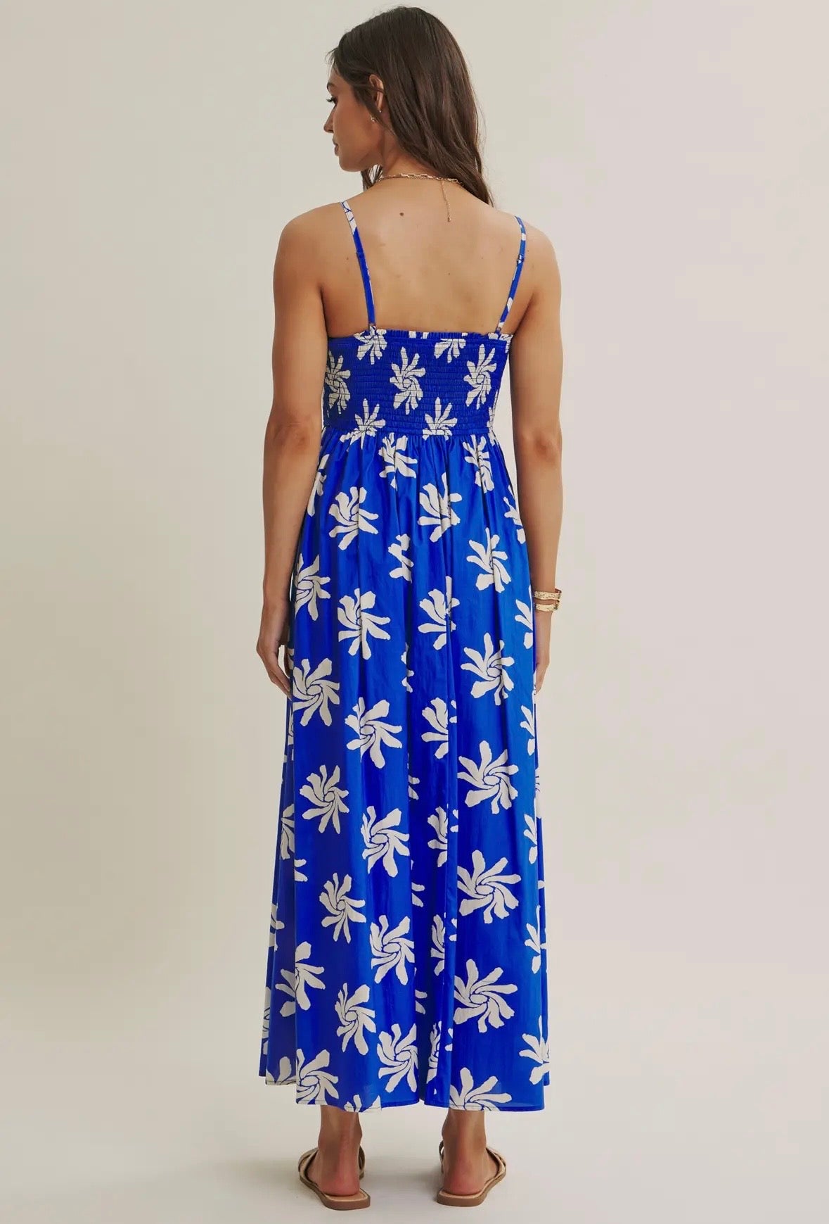 Cobalt Blue Summer Maxi Sundress