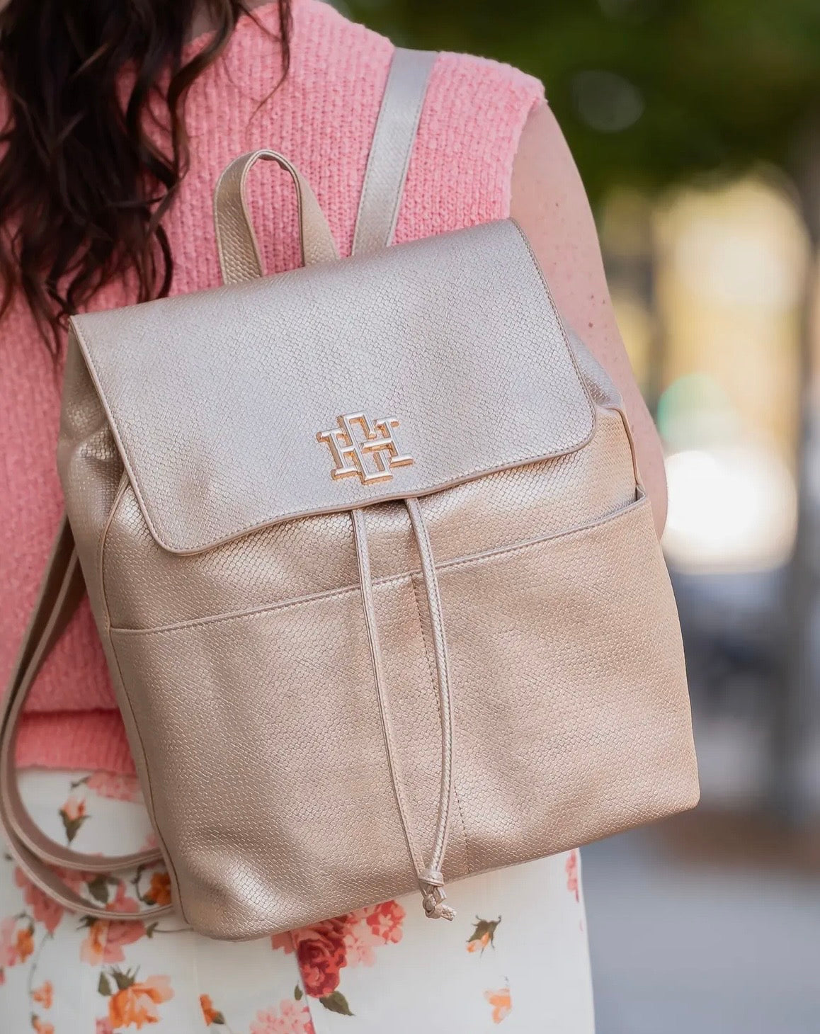 Bennett Backpack - Woven Gold