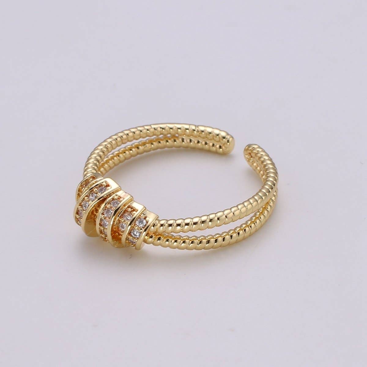 Simple Minimalist Dainty Thin Ring Stackable Rings Double Band Style Open Ring Twisted Ring Everyday Wear R-186