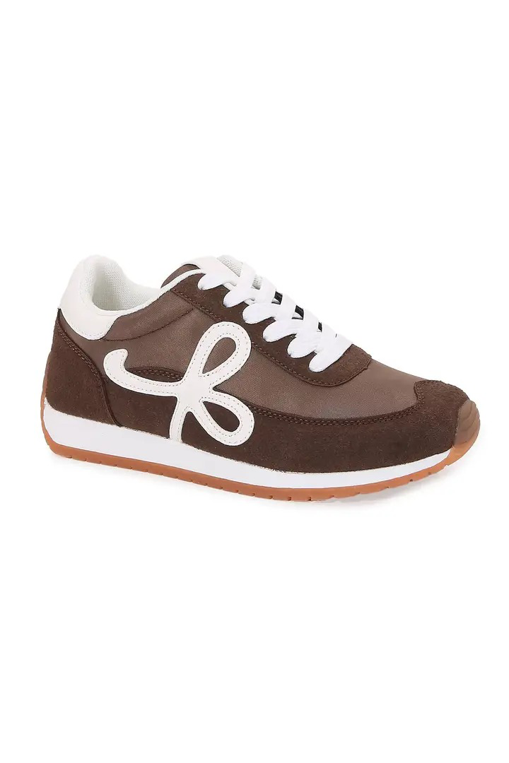 BS-SIMONE - Retro Runner Statement-Logo Lace-Up Sneaker: Black / 12B: 6(2)-7(2)-8(3)-9(2)-10(2)-11(1)