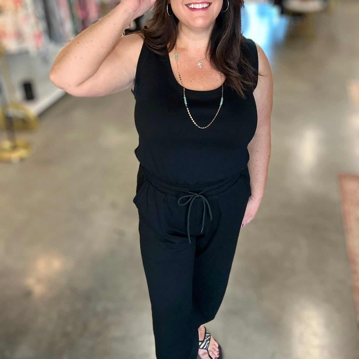 Black Knit Jumpsuit