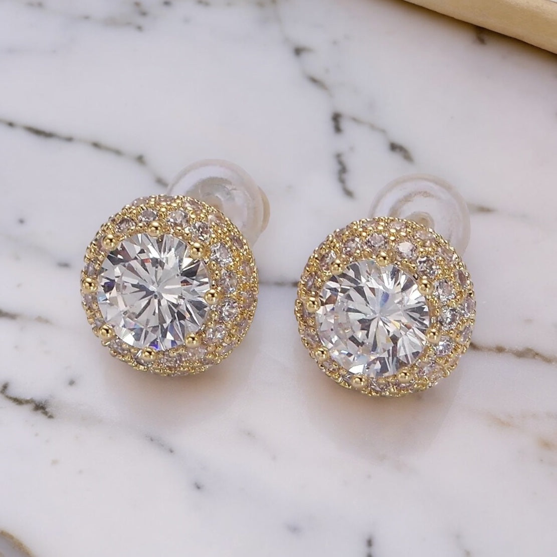 Livianna Round Crystal Earrings