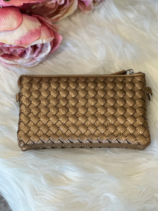 Woven Wristlet w/ Shoulder Strap
