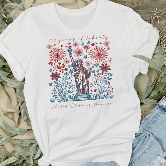 Liberty 250 Anniversary America Patriotic T-Shirt