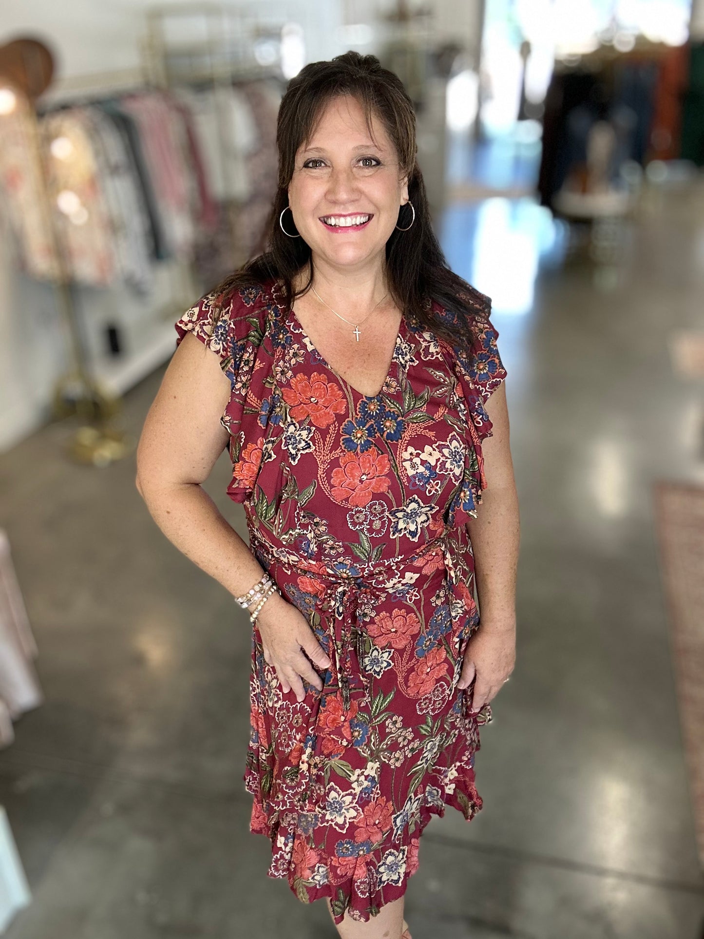 Feona Ruffled Floral Dress